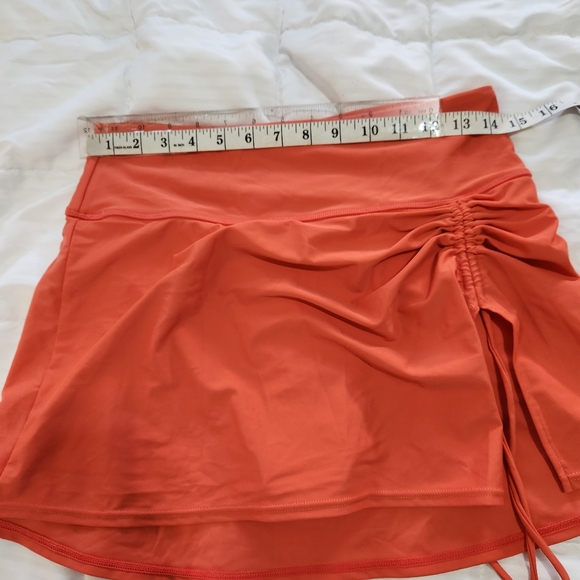 UPF50 +SIDE-TAB ORANGE CINCHED DRAWSTRING SKIRT - SHAPE SIZE LARGE - Picture 5 of 8